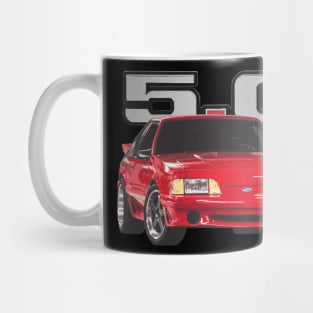 Mustang GT 5.0 Fox Body Classic Cobra R SVT Red Mug